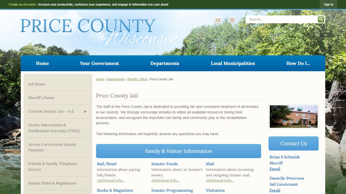 Price County Jail | Price County, WI - Official Website